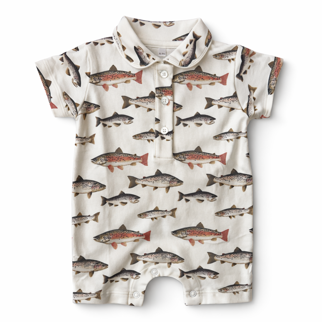 Baker Shortie Romper | Gone Fishin’ by Bushel & a Peck