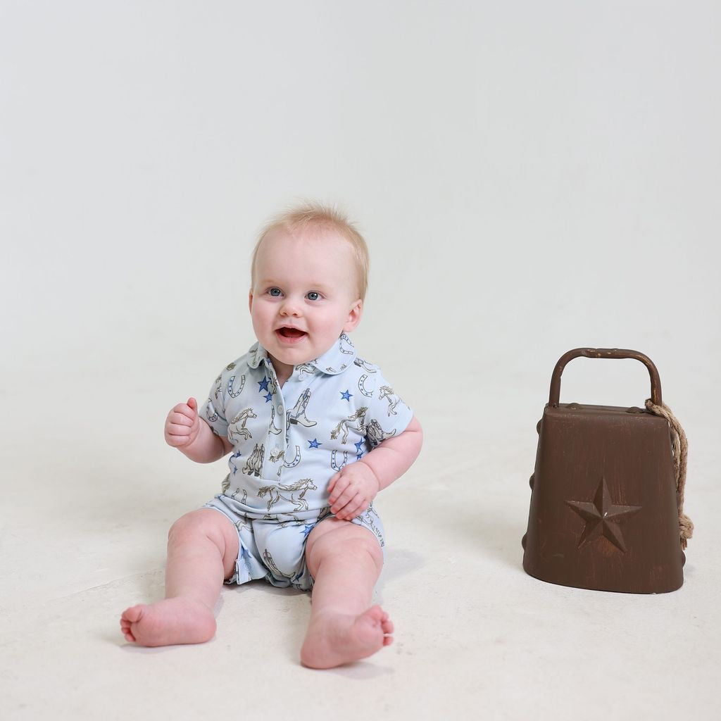 Baker Shortie Romper | Headed West Boys, additional view