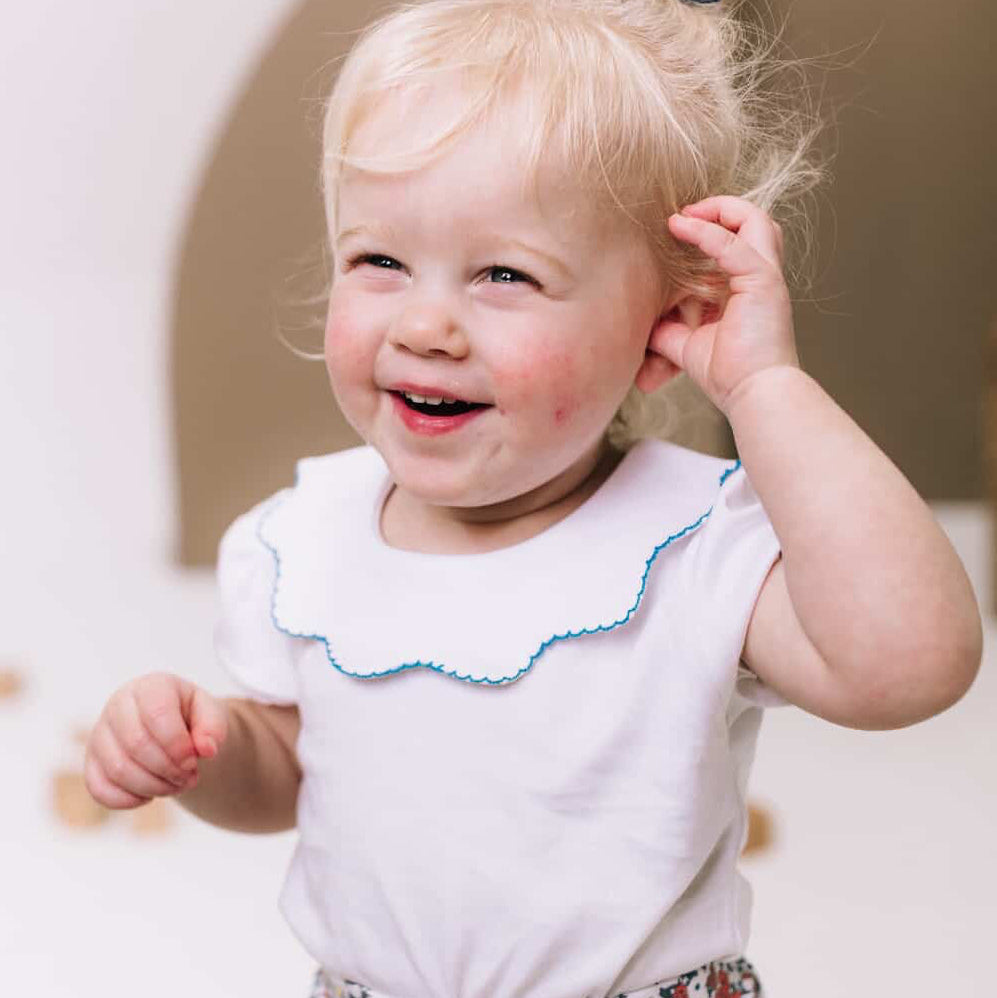 Emmy Scalloped Top | Primary Petals, additional view