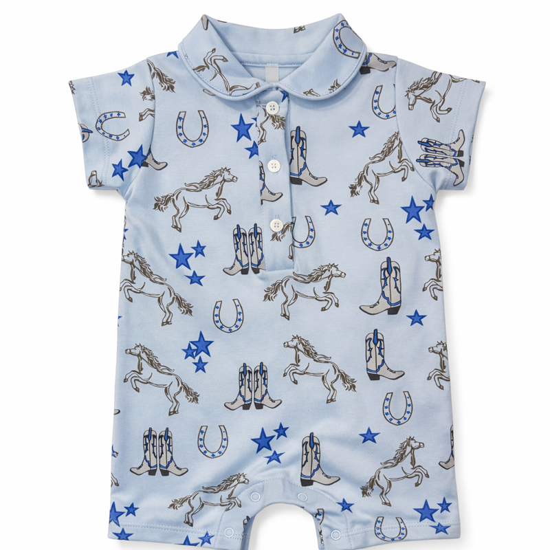 Baker Shortie Romper | Headed West Boys by Bushel & a Peck